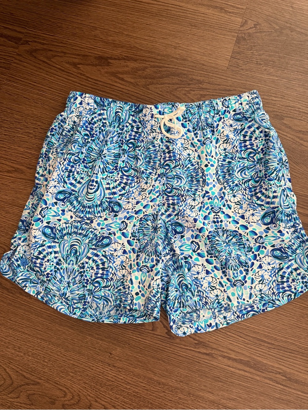 Lilly Pulitzer Blue & White Men’s Swim Trunks